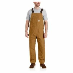 Carhartt Men's R01 Duck Bib Overall -Outlet B&W Store 10421989x1081539 vFront