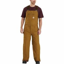 Outlet B&W Store 10 Carhartt Men's Quilt-Lined Washed Duck Bib Overall